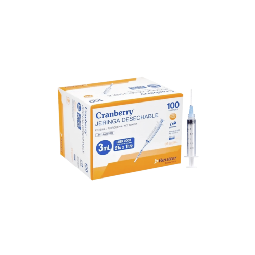 Jeringa Desechable 3 ml  x 100 Und - Cranberry
