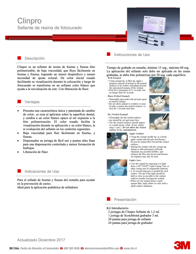 Sellante Clinpro Sealant Kit 2 Jer 2.4ml + Ácido + Acc - Solventum - Imagen 2