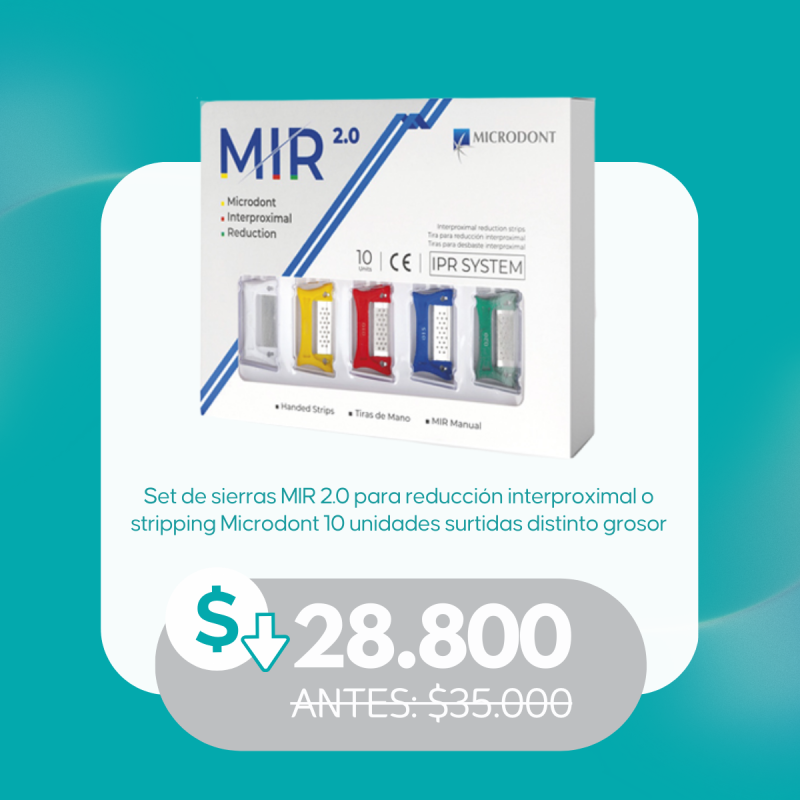 Set Sierras MIR 2.0 Reducción Interproximal o Striping 10 Und. Surtidas - Microdont