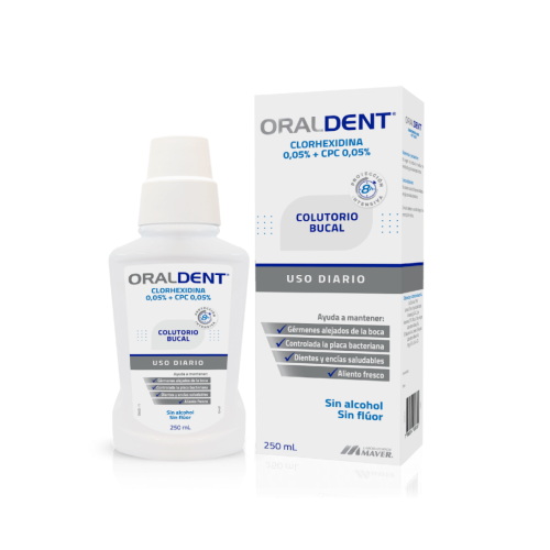 Enjuague bucal sin fluor 0,05% 250 ML -  Oraldent
