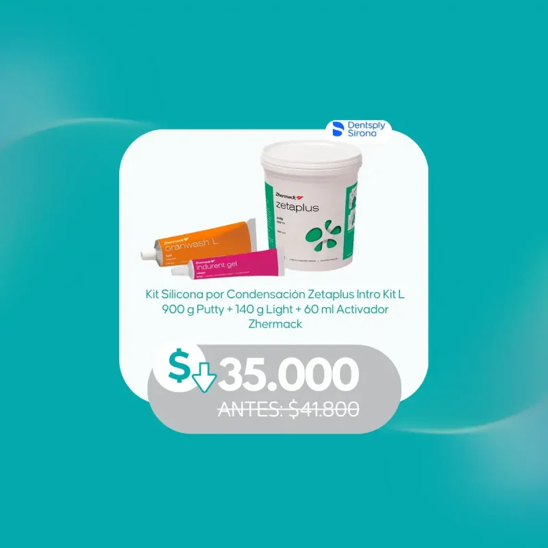 Kit silicona por condensación Zetaplus Intro Kit L 900 grs Putty + 140 grs Ligth + 60 ml activador