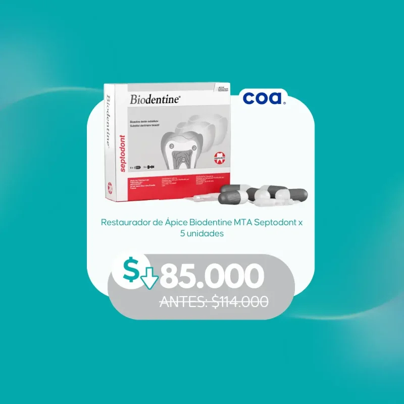 Restaurador de Ápice Biodentine MTA Septodont, por 5 unidades.