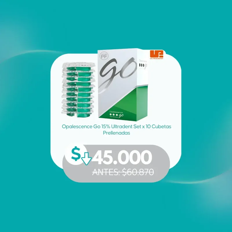 Opalescence Go 15% Ultradent, Set de 10 cubetas prellenadas