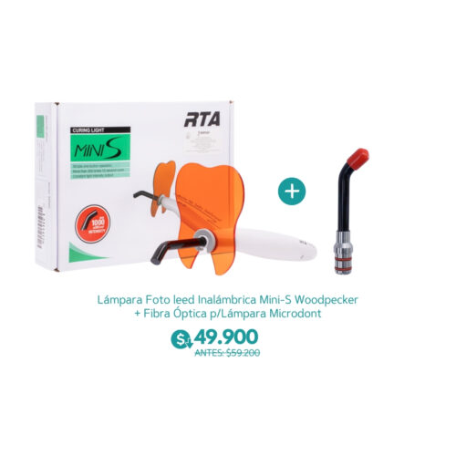Lámpara Foto leed Inalámbrica Mini-S Woodpecker + Fibra Óptica para Lámpara Microdont - Woodpecker