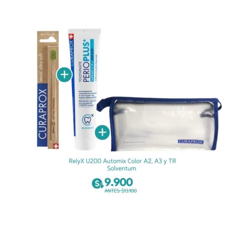 Cepillo Curaprox Ultra Soft 4440 Madera Reciclable + Estuche + Pasta Perio Plus Support 75Ml - Curaprox