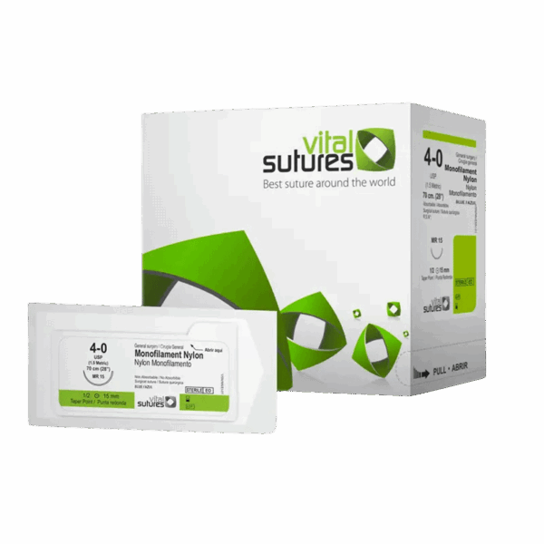 Sutura Nylon Azul 36 Unid. – Vital Sutures