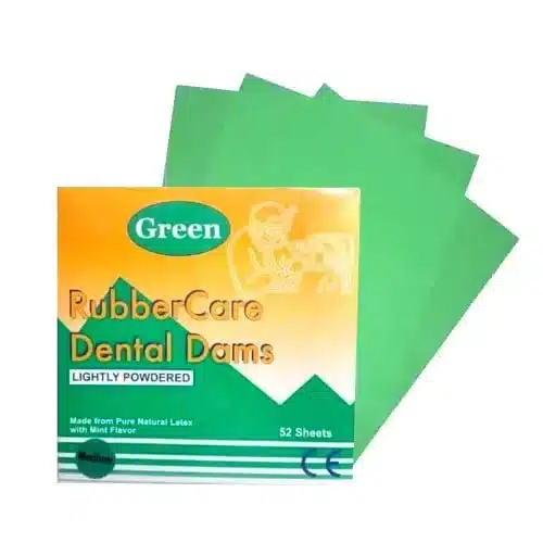 Goma Dique Rubber Care Verde 5x5 52 Láminas