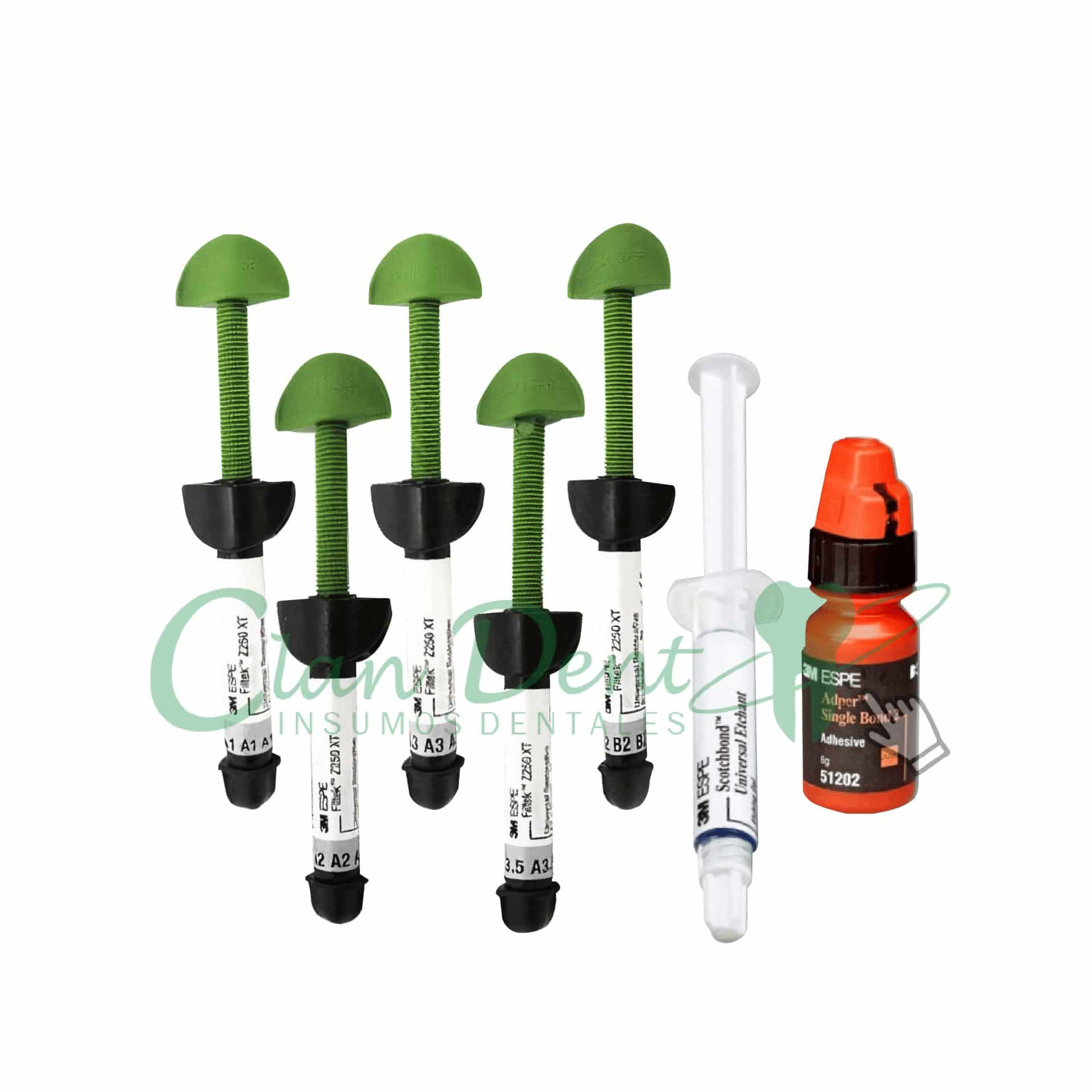 Kit Filtek Z-250 xt Intituc 3M 5 JER+SBUNIV 3ML+SOFLEX+ACC.