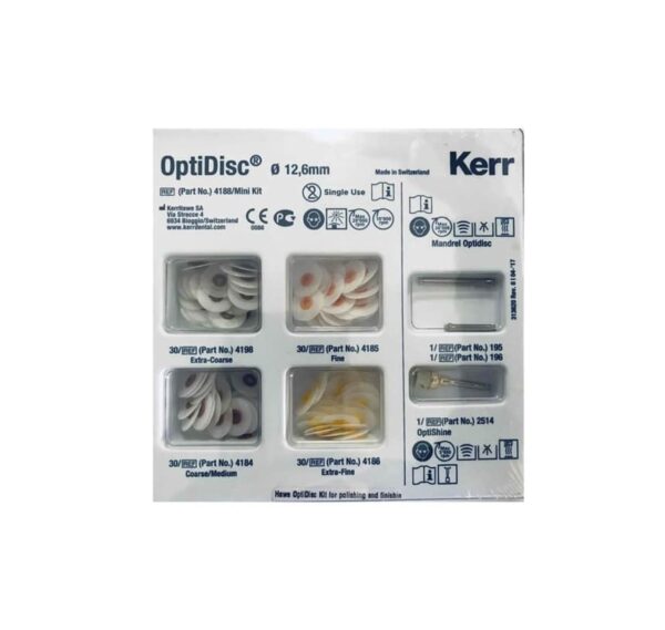 Kit Discos Pulido Composite Optidisc 120 Unidades Surtido 12.6 mm - Kerr