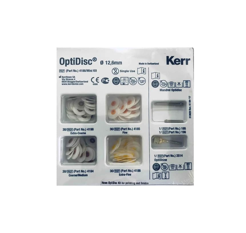 Kit Discos Pulido Composite Optidisc 120 Unidades Surtido 12.6 mm - Kerr