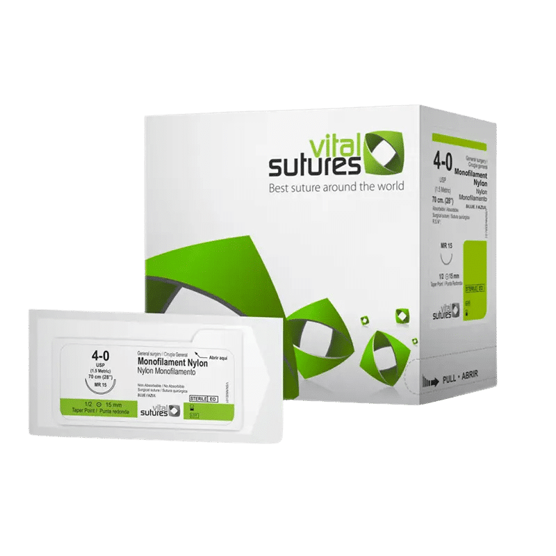 Sutura Nylon Azul 36 Unid. – Vital Sutures