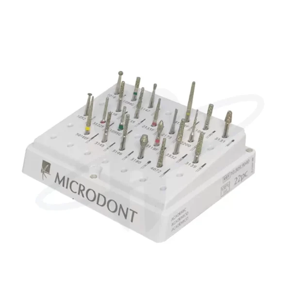 Kit Académico - Fresario Acrílico + Fresas - Microdont