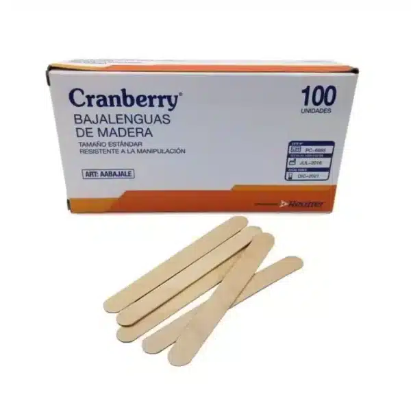 Bajalengua 100 unidades - Cranberry