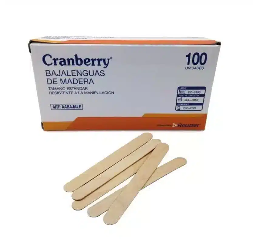 Bajalengua 100 unidades - Cranberry