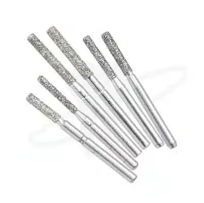 Fresa Diamantada - Alta Velocidad - Cilindrica Larga - Punta Plana (Variedades) Microdont