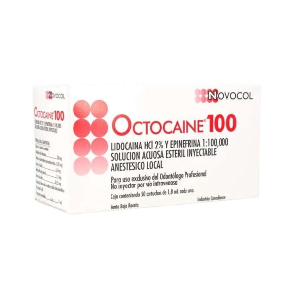 Anestesia Octocaine Lidocaína 2% Con Epinefrina - Novocol