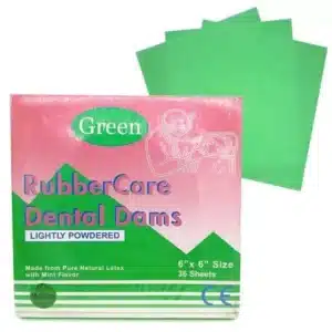 Goma Dique Verde 6x6 36 Láminas - Rubber Care