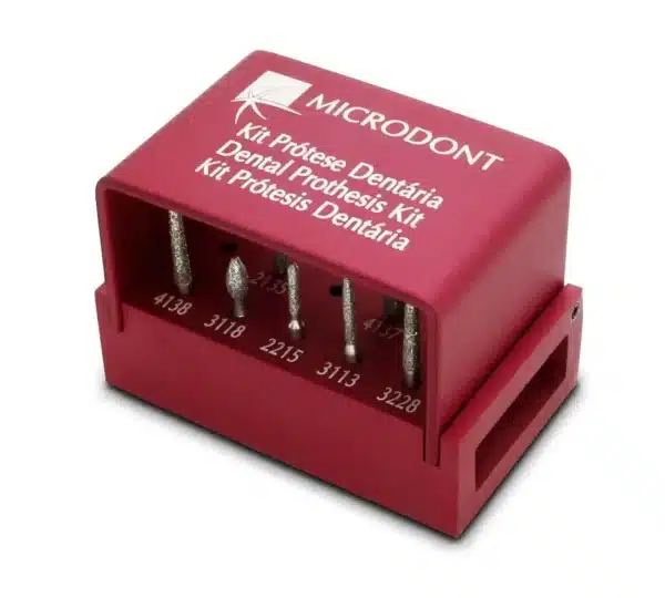 Fresario Metálico + Kit 12 Fresas P/Prótesis - Microdont