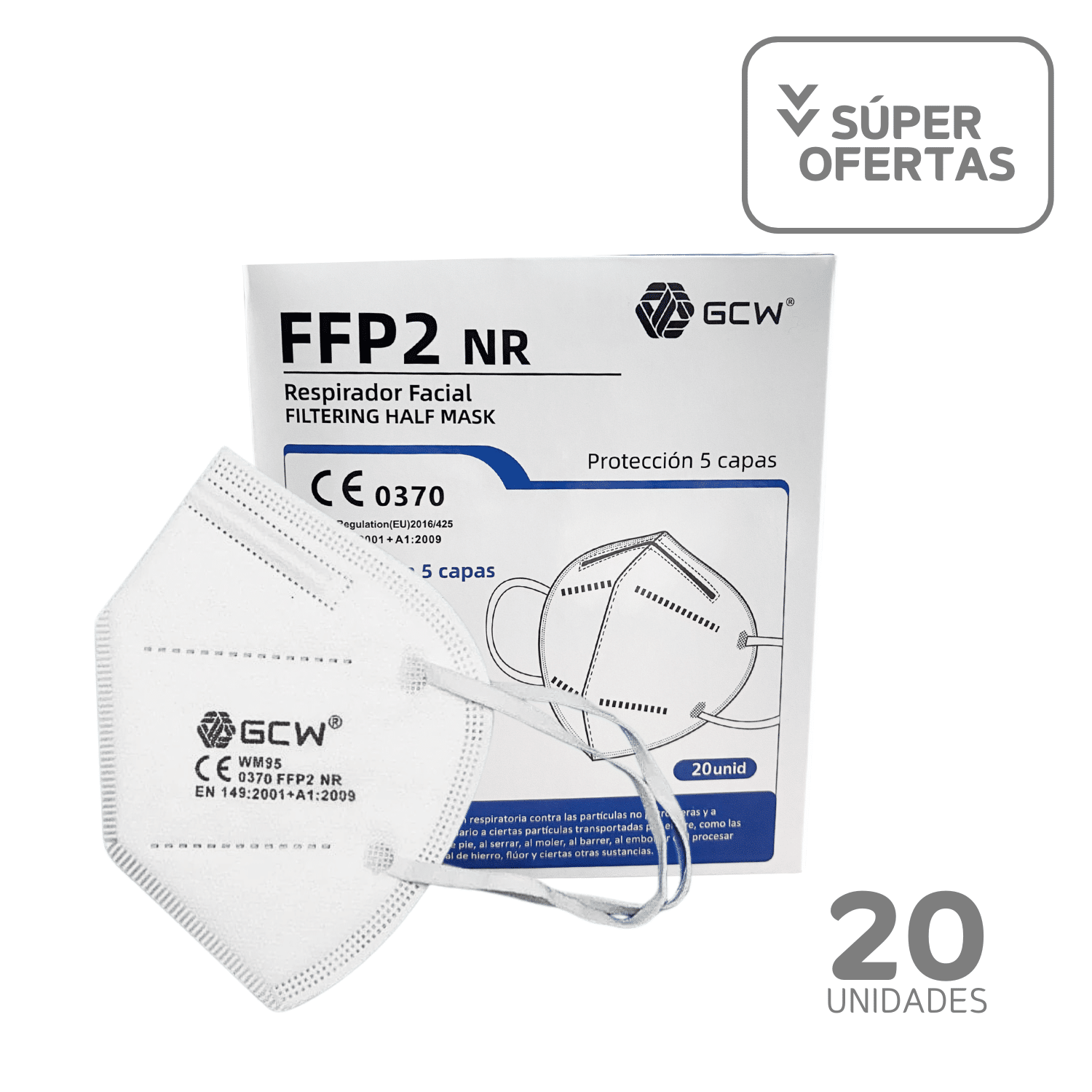 Mascarillas FFP2 NR - (20 unidades)