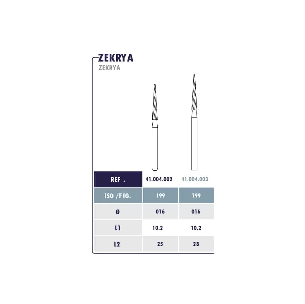 Fresa Carbide - Alta Velocidad - Zekrya ( variedades ) Microdont