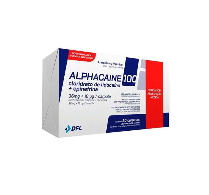 Anestesia Alphacaine Lidocaína 2% Con Epinefrina - DFL