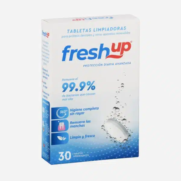 Tabletas Limpiadoras para Prótesis Dental 30 tabletas – Fresh Up Tabletas Limpiadoras para Prótesis Dental 30 tabletas – Fresh Up