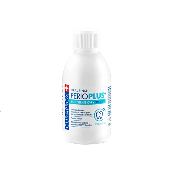 Enjuague bucal Perioplus+ Regenerate CHX 0.09 - Curaprox