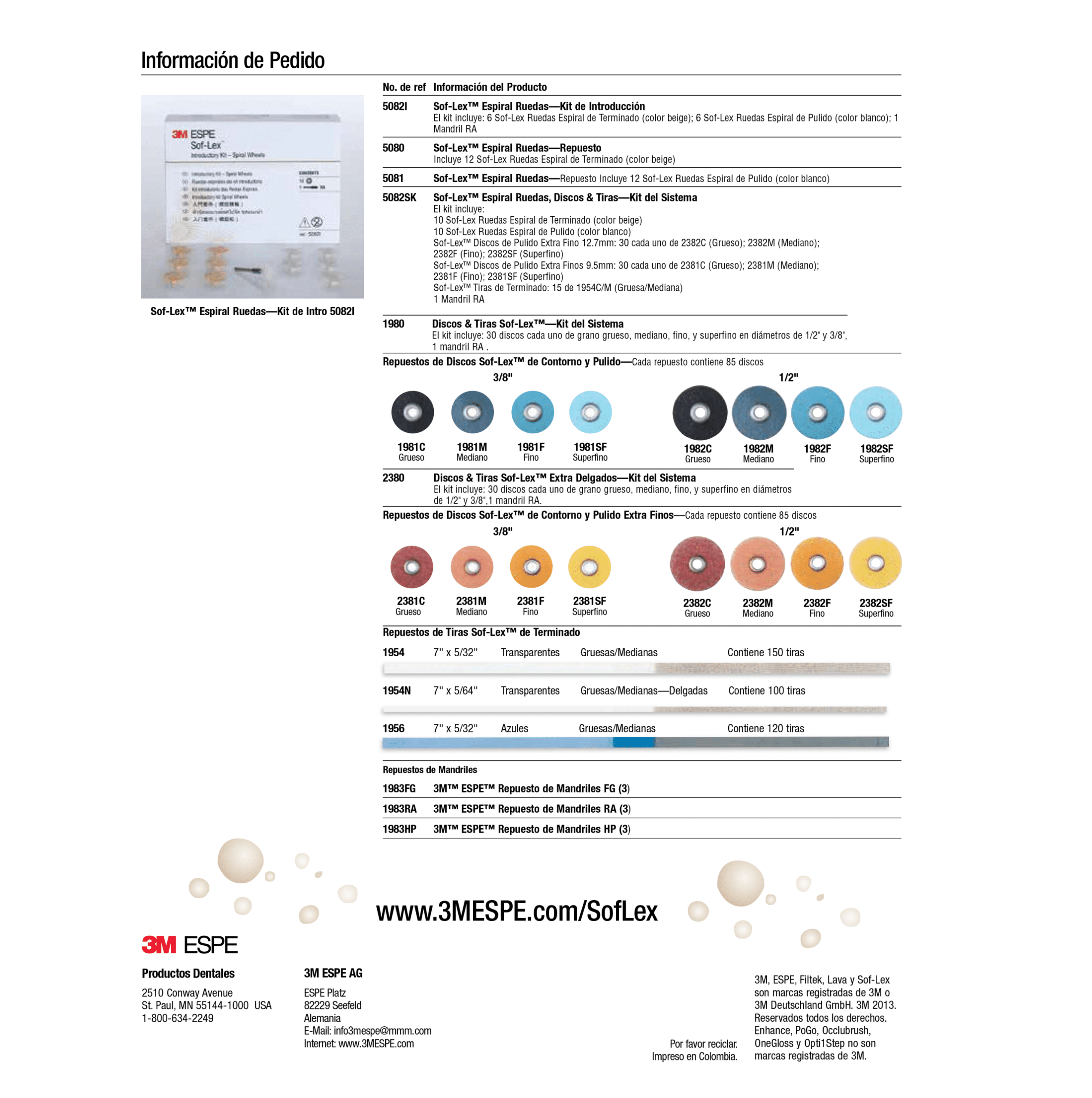 Discos 3M™ Sof-Lex™ (Variedades) - Solventum