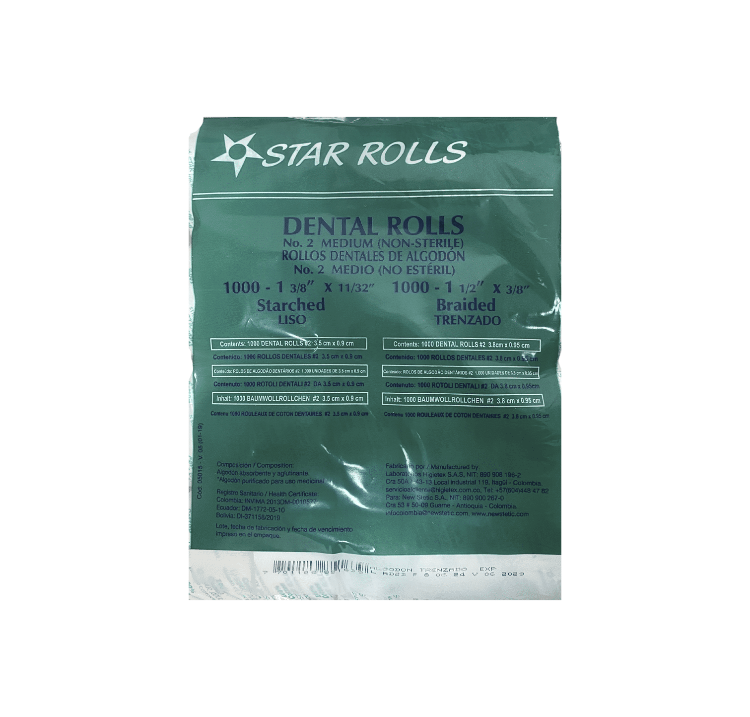 Torulas Algodón Trenzada x 1000 Unds New Stetic