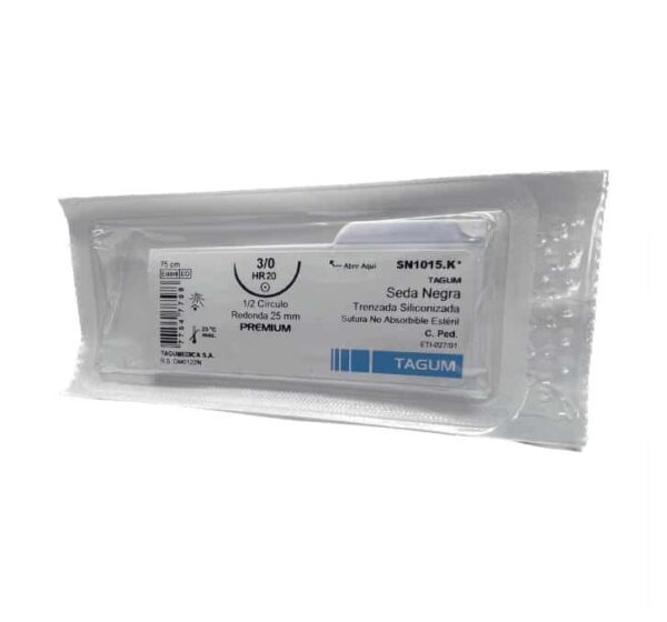 Aguja Sutura Seda Peruana 3/0 HR 20 x Unidad - Tagum