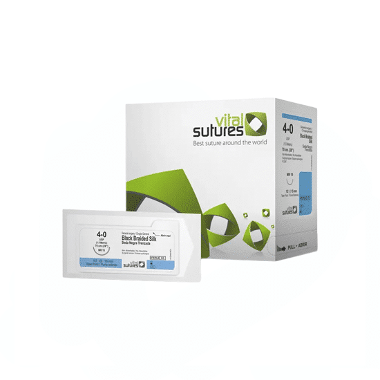 Sutura Seda Negra Trenzada 36 Unid. – Vital Sutures