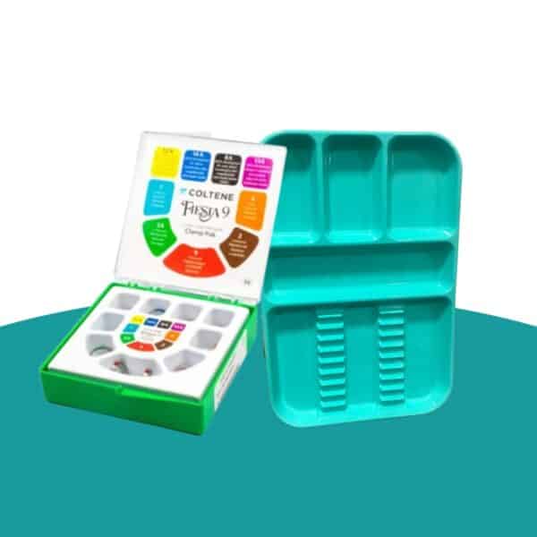 Clamps Hygenic con aletas set 9 unidades Fiesta + Bandeja plástica verde para instrumental Drillco de regalo