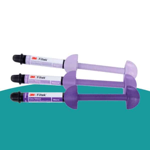 Kit Composite Filtek Easy Match Universal 3 jeringas 4 g  Colores Bright – Natural – Warm Restorative 3M - Solventum