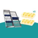 Cassette para 3 instrumentos + 2 marcador de instrumental 60 unidades  Maquira color amarillo