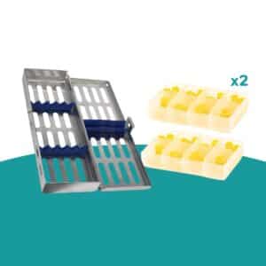 Cassette para 3 instrumentos + 2 marcador de instrumental 60 unidades  Maquira color amarillo