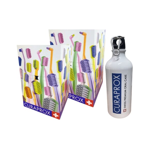 2 cajas de cepillos Curaprox blister 36 unidades Ultra Soft  + botella Curaprox de regalo - Curaprox