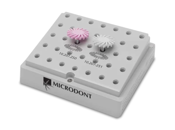 Sistema Pulido Diamantado Espiral para Resina 2 Unidades + fresario de acrilico – Microdont - Microdont