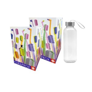 2 cajas de cepillos Curaprox blister 36 unidades Ultra Soft + botella Curaprox de regalo