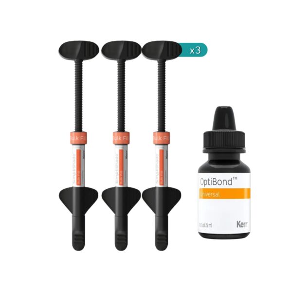3 jeringas de SimpliShade 4 grs c/u color Light, Medium y Dark + 1 Optibond Universal 5 ml - Kerr