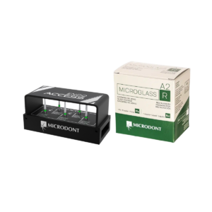 Kit fresario endo acces 5 fresas, fresario metálico esterilizable Microdont + ionómero de auto Microglas A2