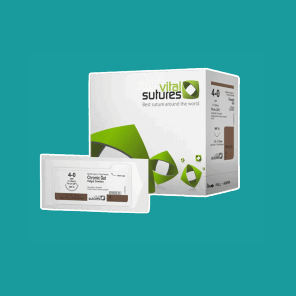 Sutura absorbible catgut cromico 4/0 MR20 caja x 36 unidades Vital Sutures