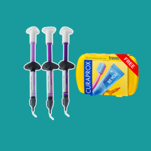 Fem Flow kit 3 jeringas Solventum + Travel set Curaprox amarillo de regalo – Solventum