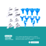 2 Kit cubetas tipo Rimlock superior e inferior pediátricas total: 16 unidades, + 2 set de cubetas plásticas surtidas total: 20 unidades - Importacion