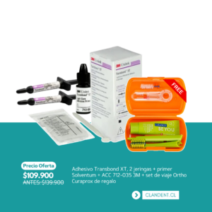Adhesivo Transbond XT, 2 jeringas + primer Solventum + ACC 712-035 3M + set de viaje Ortho Curaprox de regalo - Solventum