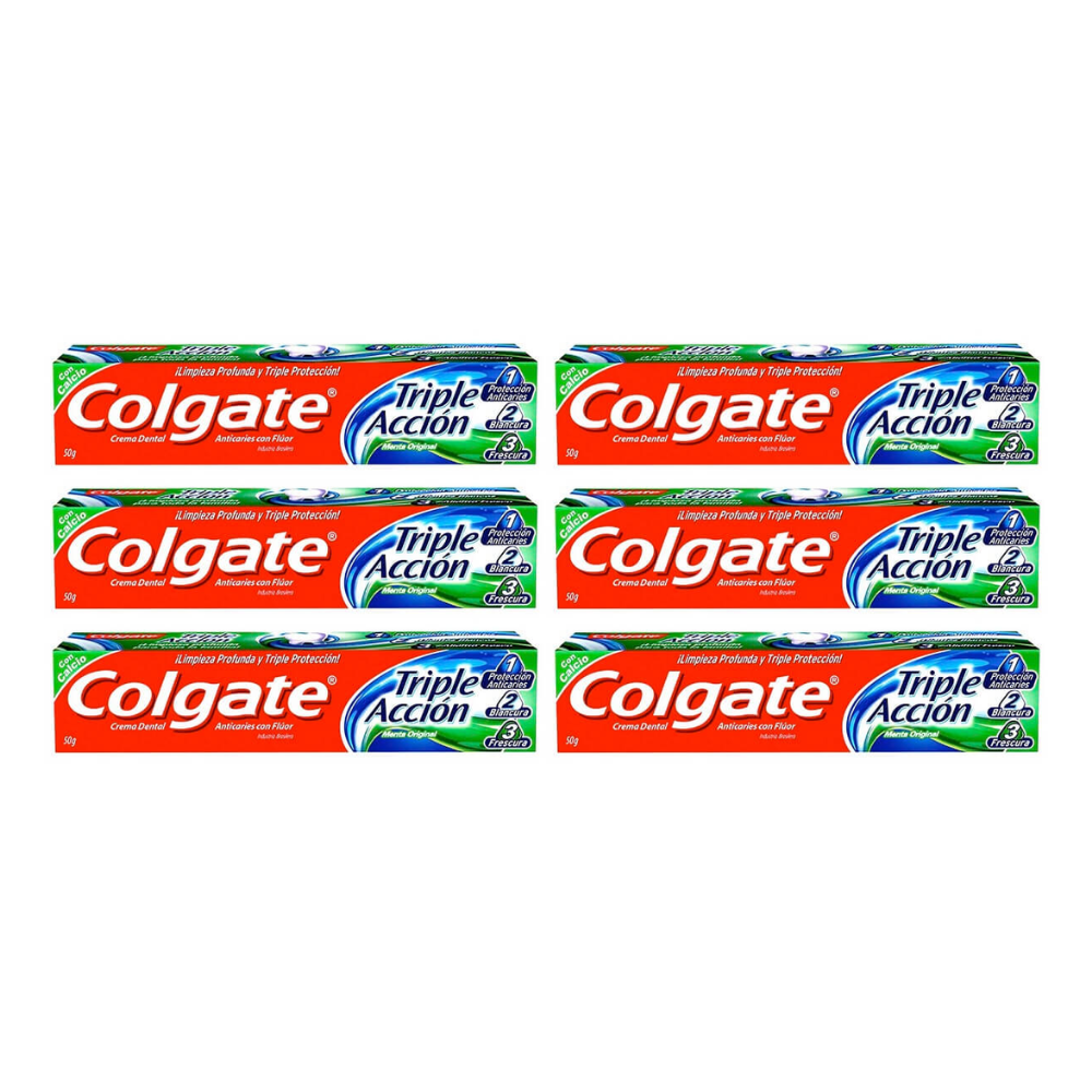 6 Pastas triple acción Colgate – Colgate